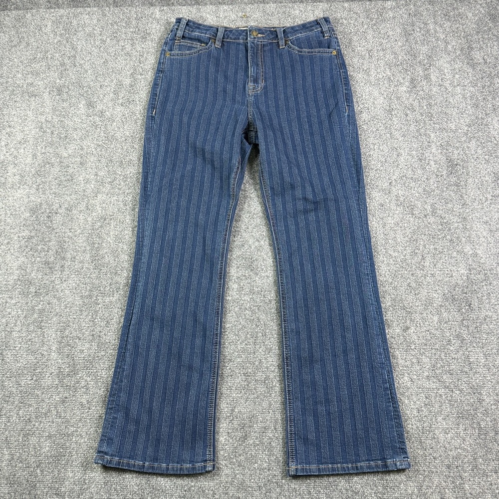 Rock & Roll Denim Womens Bootcut Jeans 32x32 High Rise Striped Western Cowgirl
